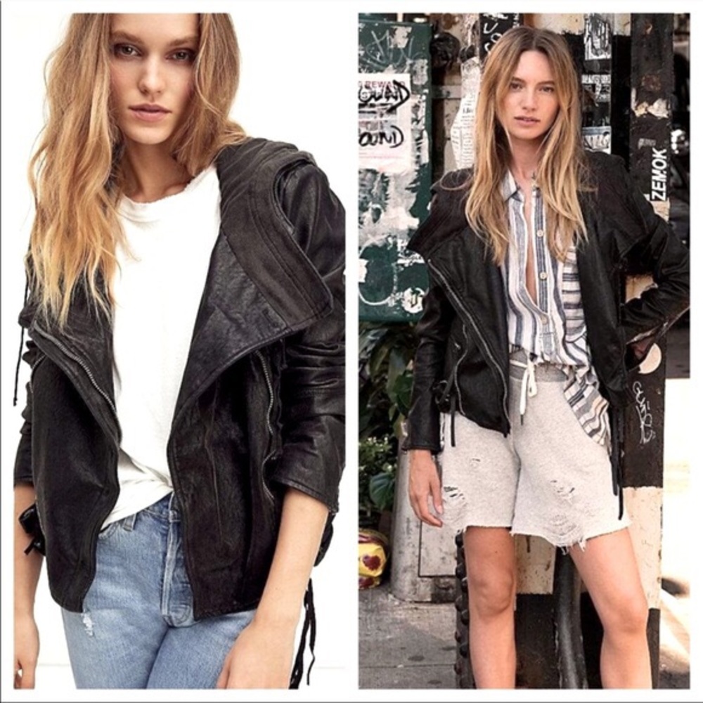 Free People Cleo Leather Jacket